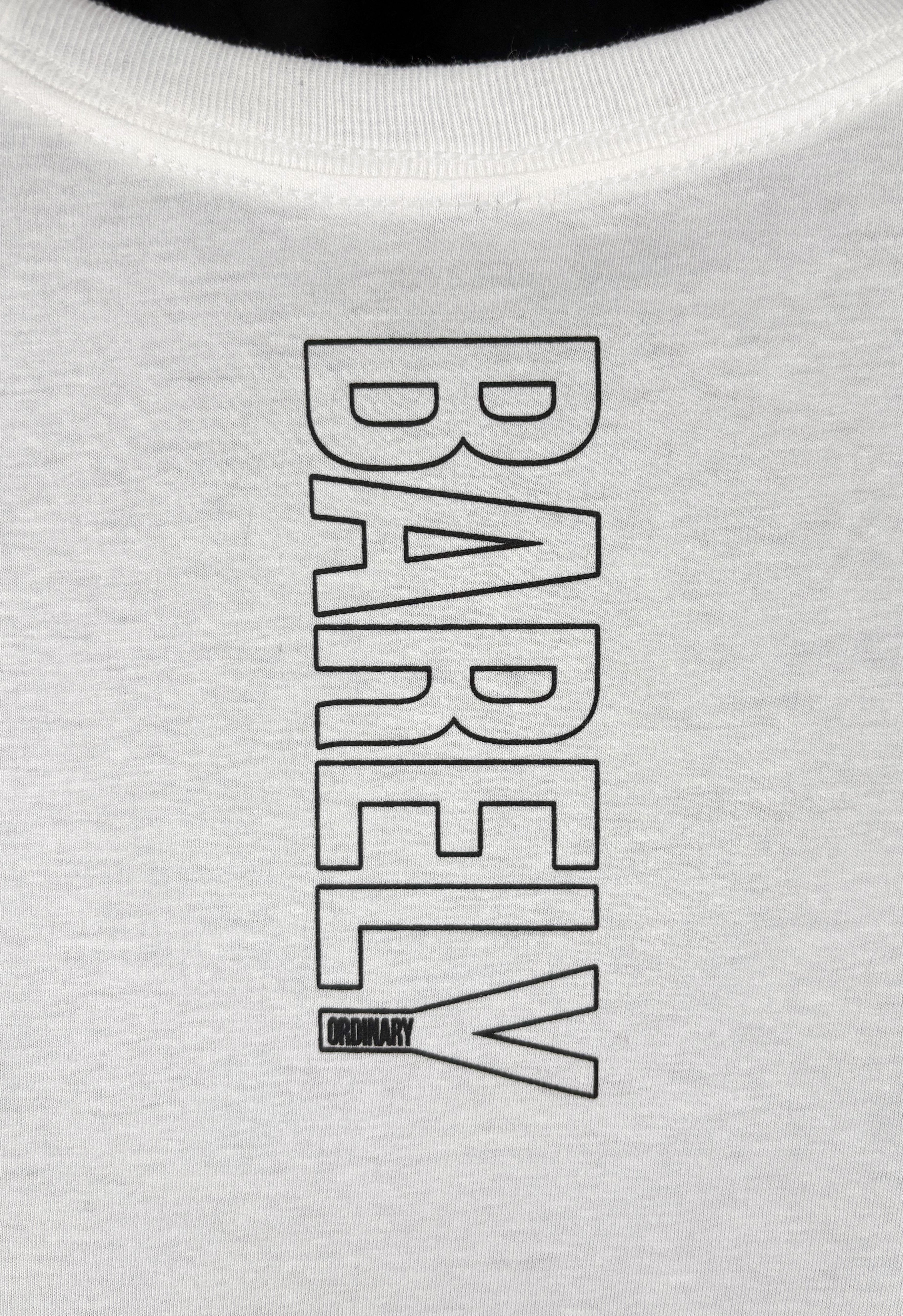 Barely Vertical Logo Outline Tee (Wht/Blk)