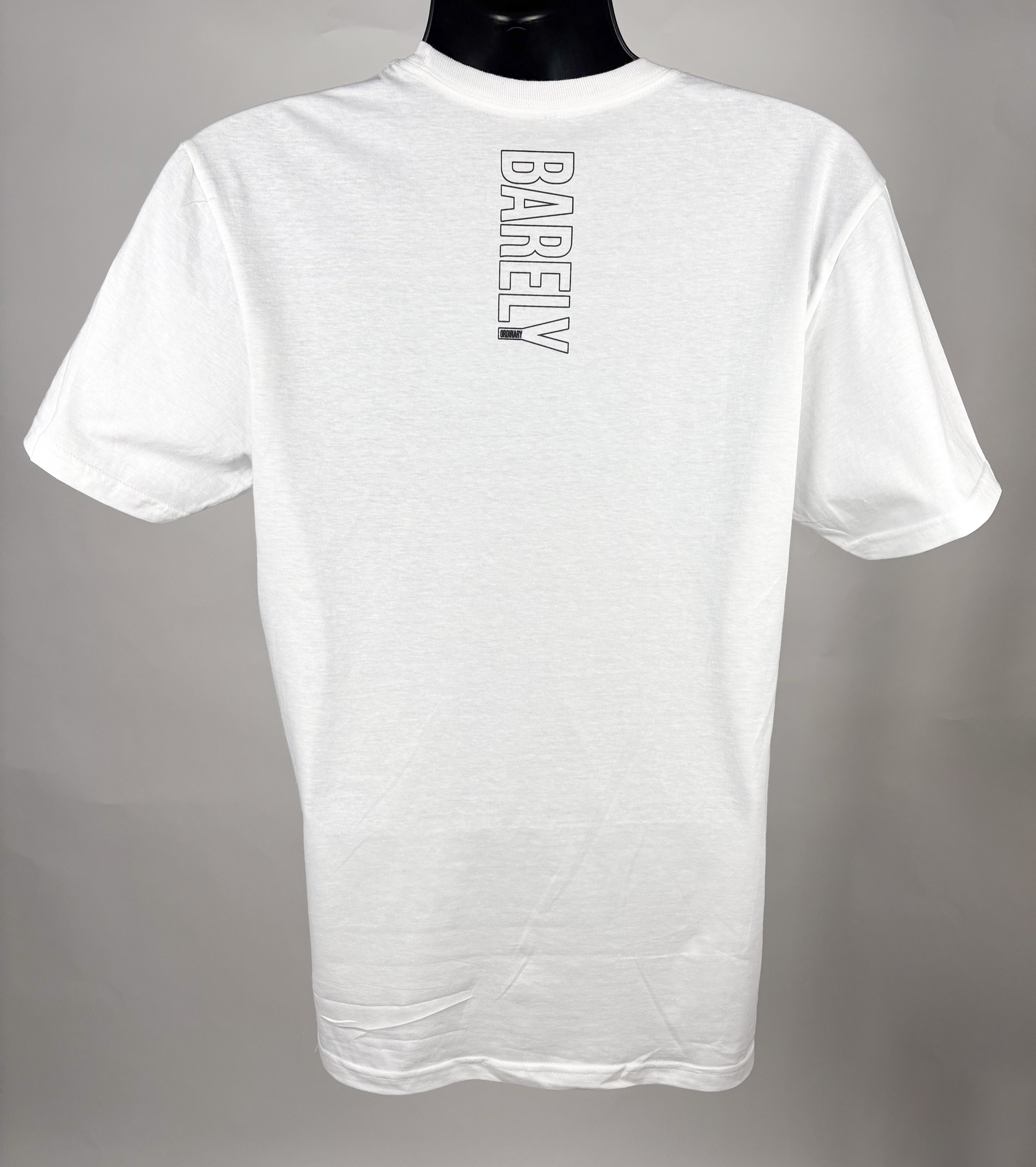 Barely Vertical Logo Outline Tee (Wht/Blk)