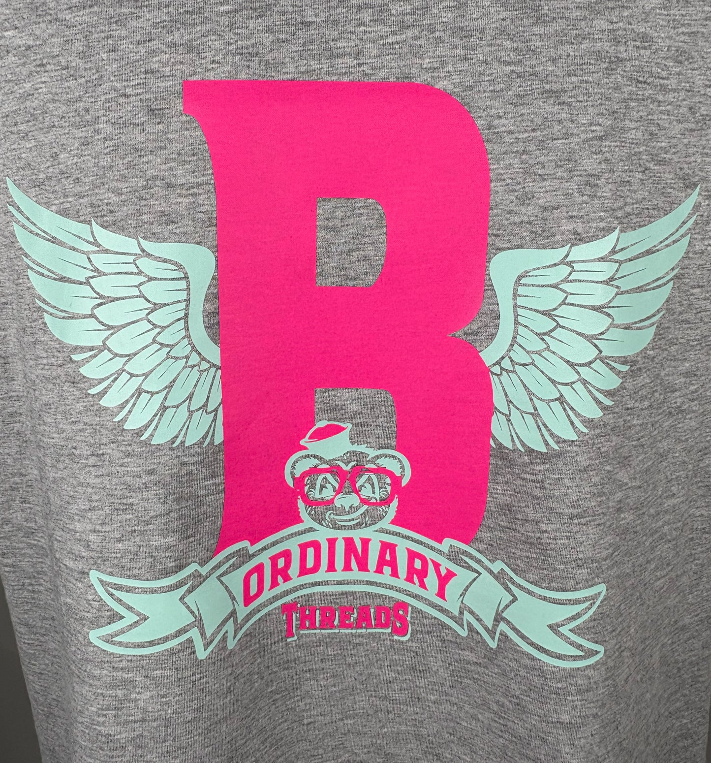 Barely "Winged B" Tee (Gry/Pnk/Mint)