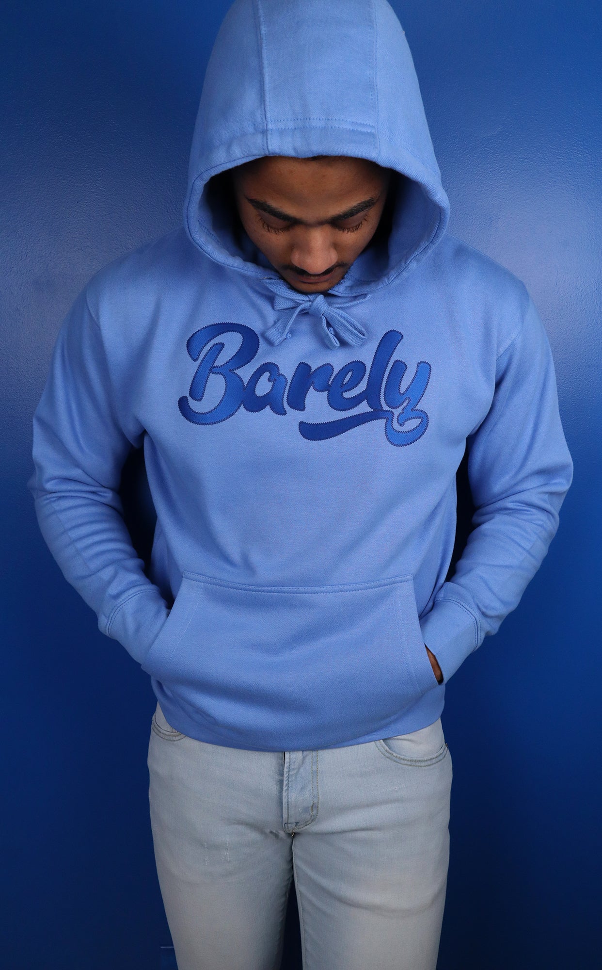 Barely "Script" Logo Hoodie (Col/Ryl)