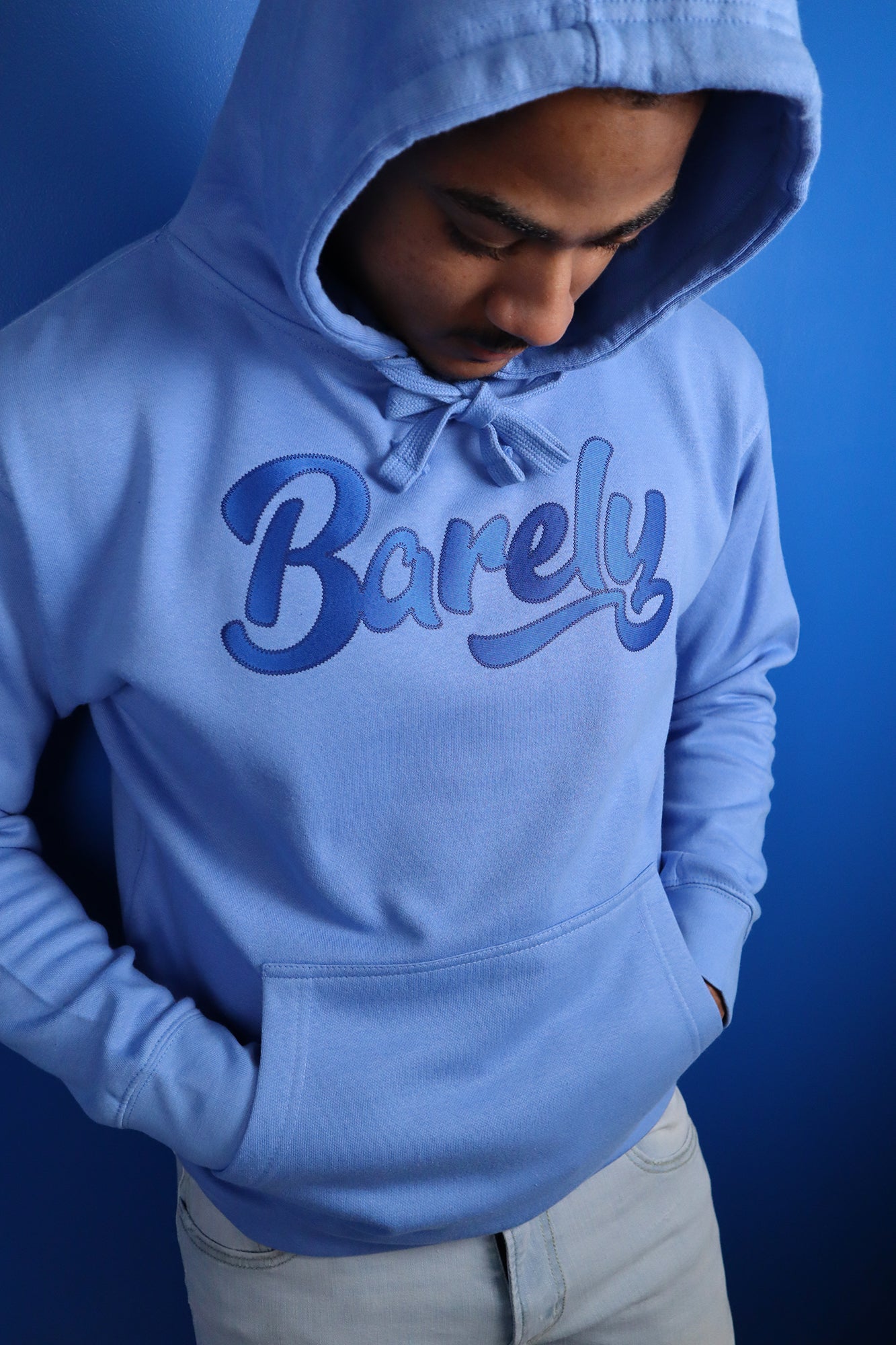 Barely "Script" Logo Hoodie (Col/Ryl)