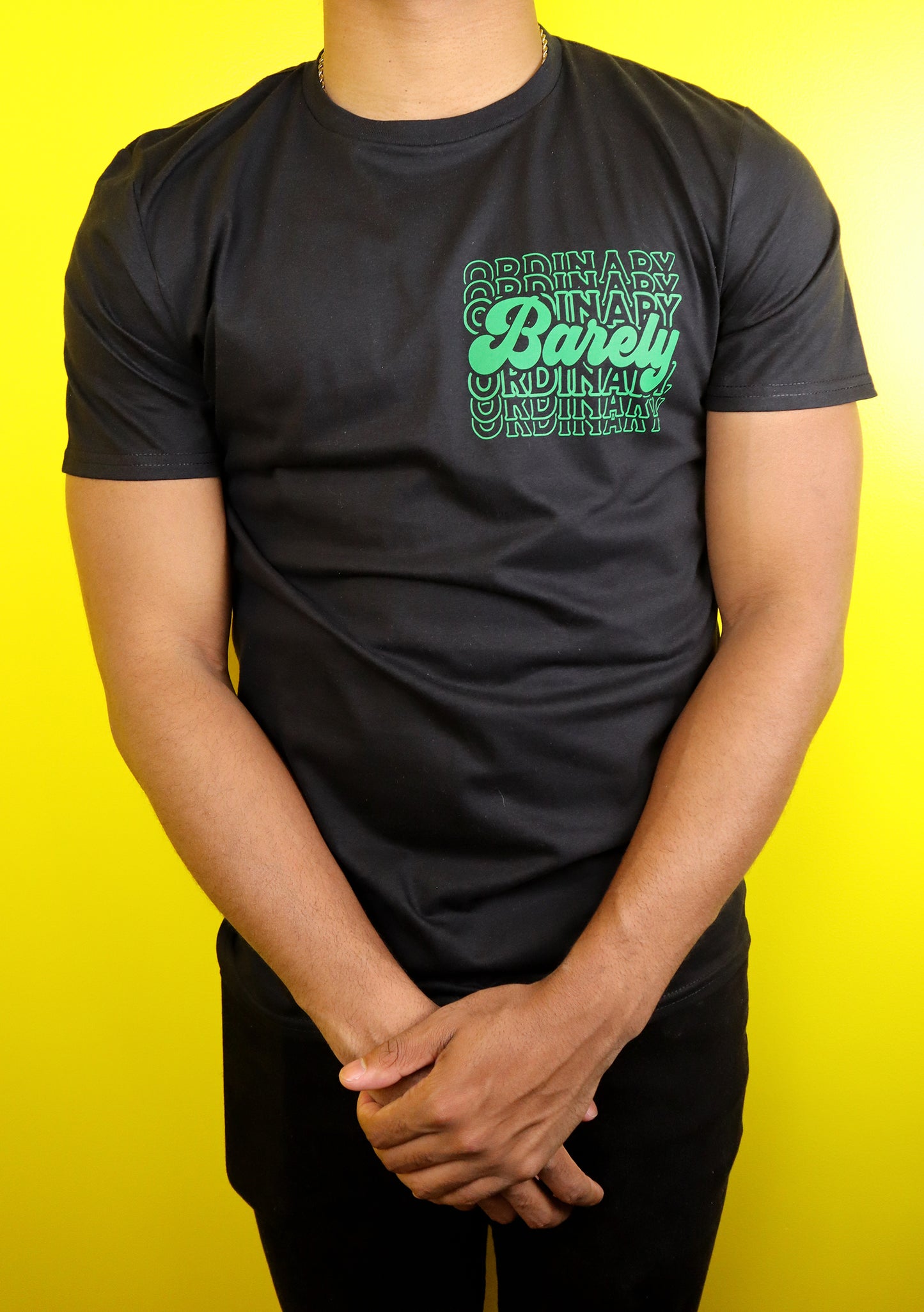 Barely "Postcard" Tee (Blk/Grn)