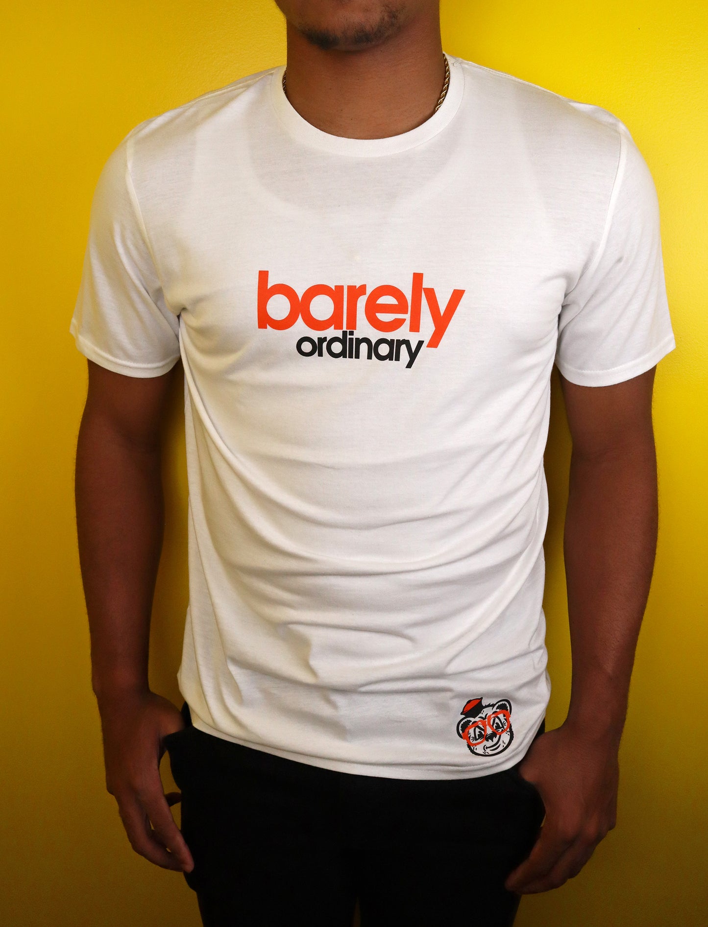 Barely "Stamped" Logo Tee (Org/Blk)