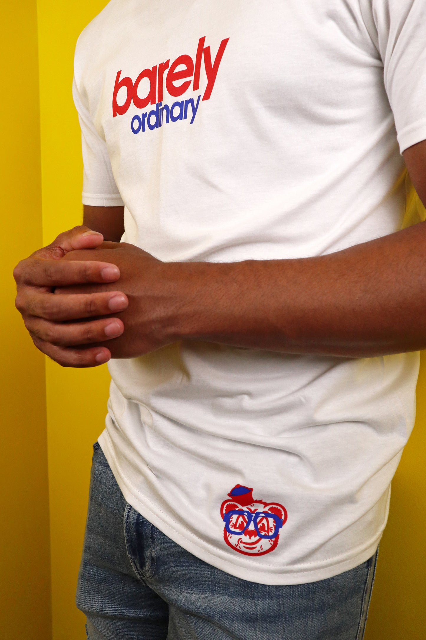 Barely "Stamped" Logo Tee (Red/Blu)