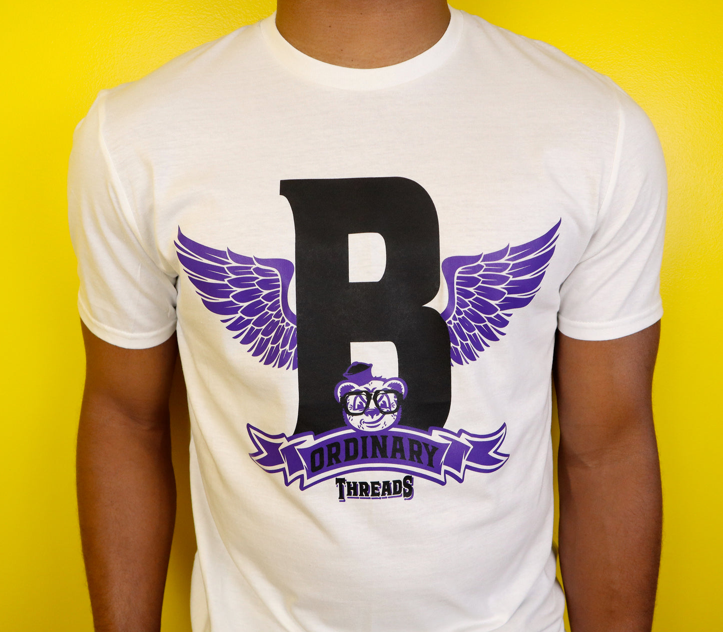 Barely "Winged B" Tee (Blk/Prpl)
