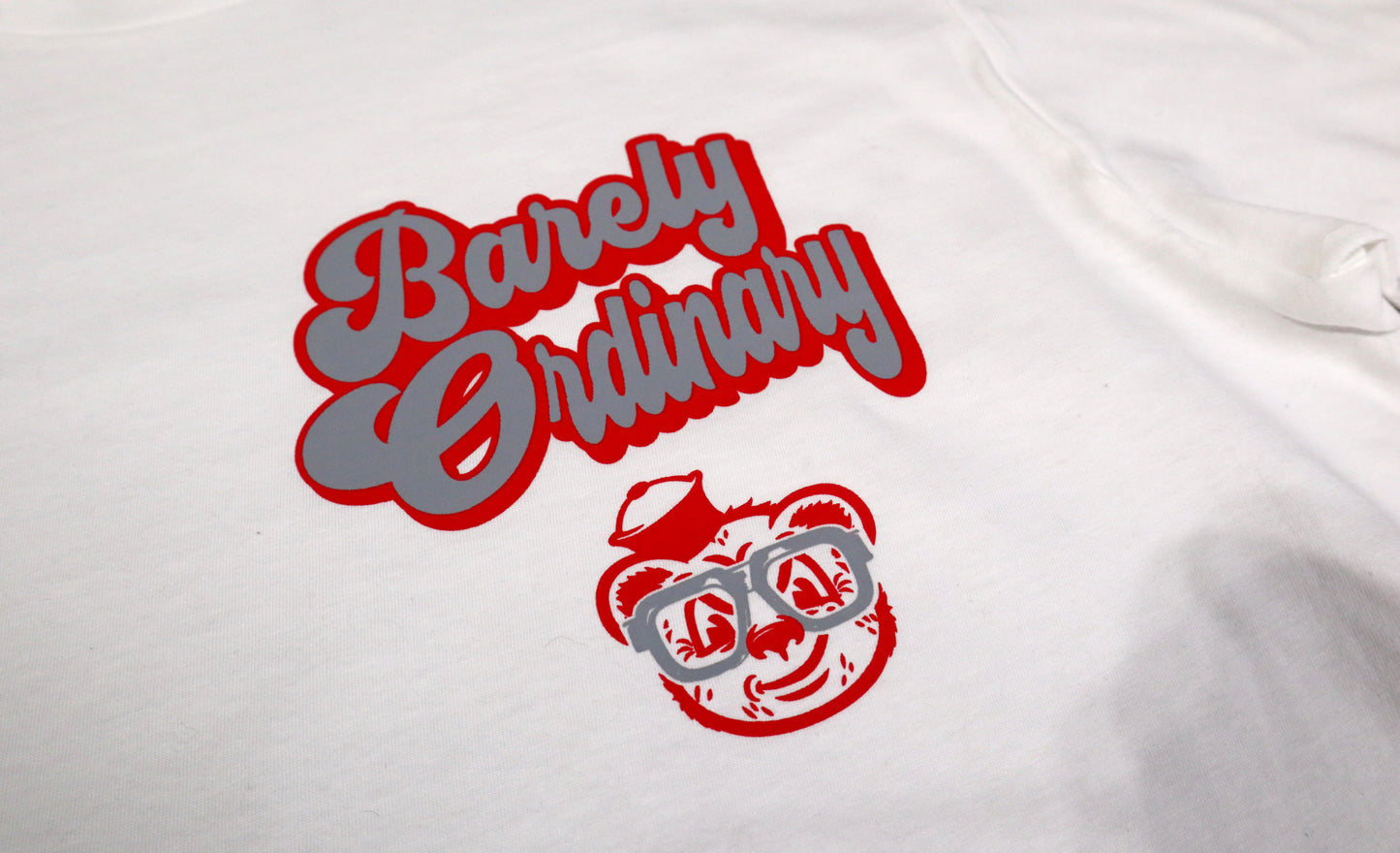 Barely "Name Tag" Tee (Wht/Gry/Red)