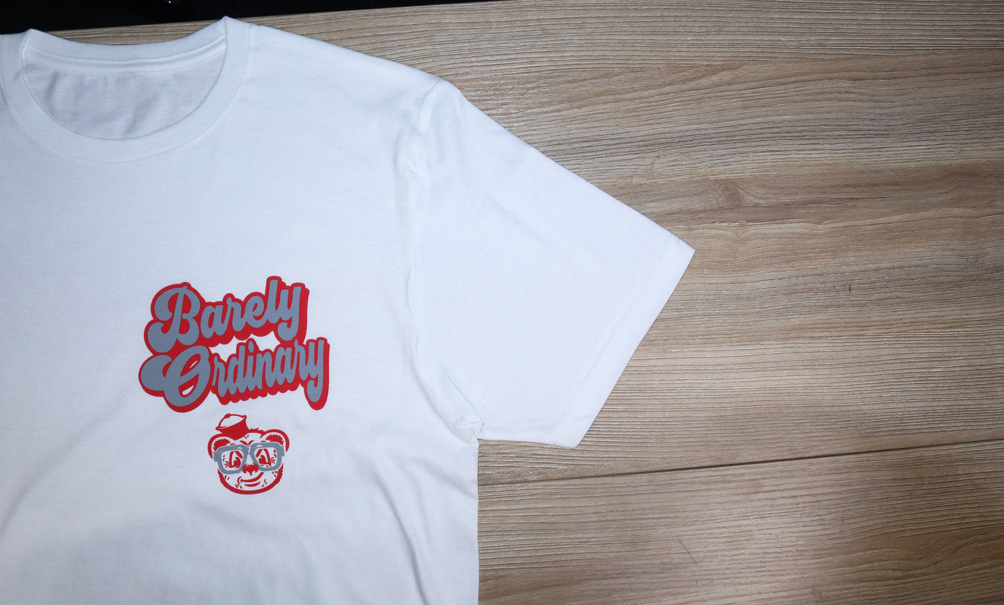 Barely "Name Tag" Tee (Wht/Gry/Red)