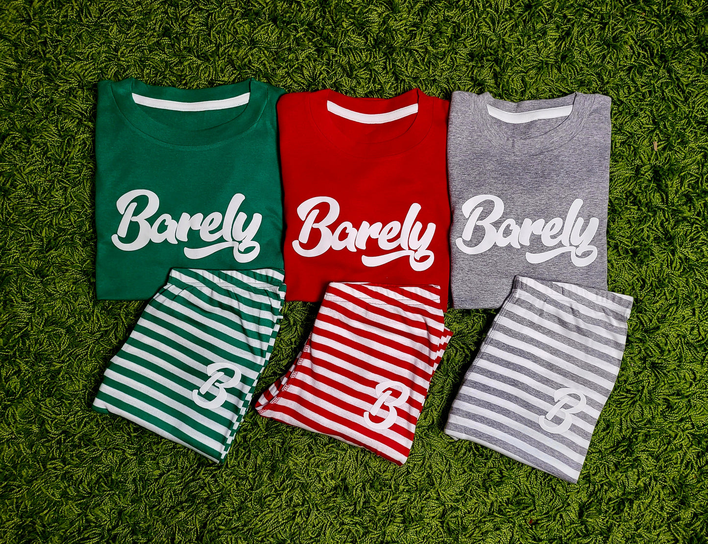 Barely "B" Logo Pajama Pant (Red/Wht) - Barely Ordinary