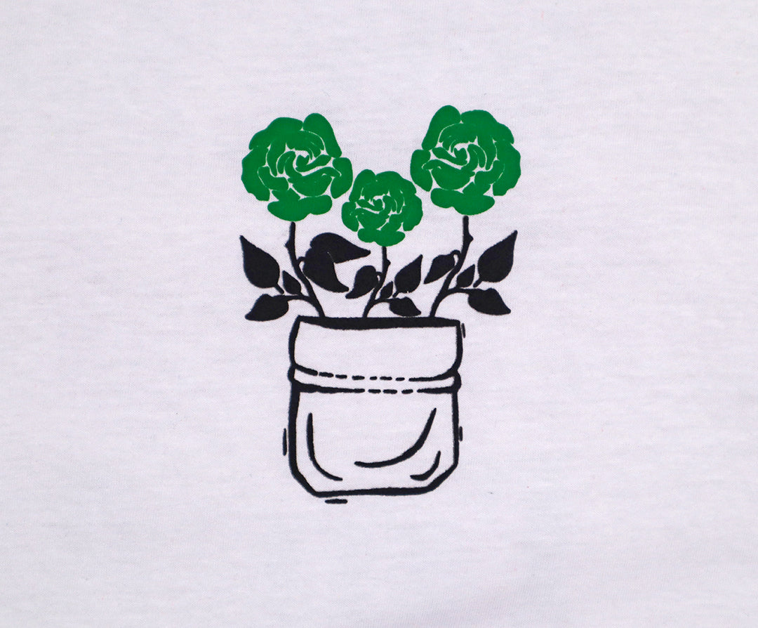 Barely "Flowers" Tee (Grn/Blk) - Barely Ordinary