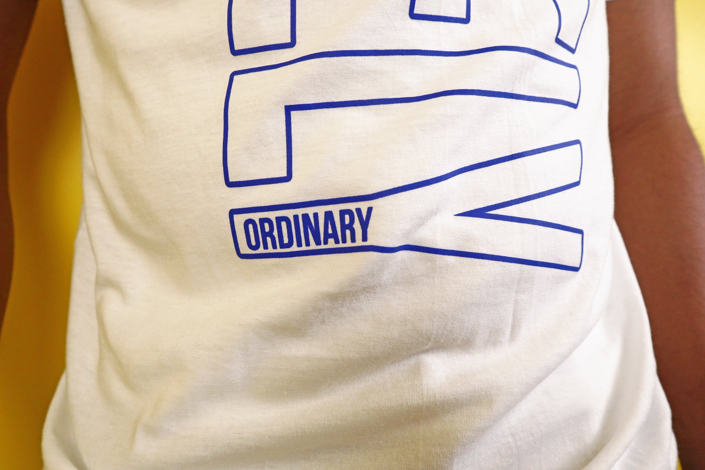 Barely Vertical Logo Outline Tee (Wht/Blu)