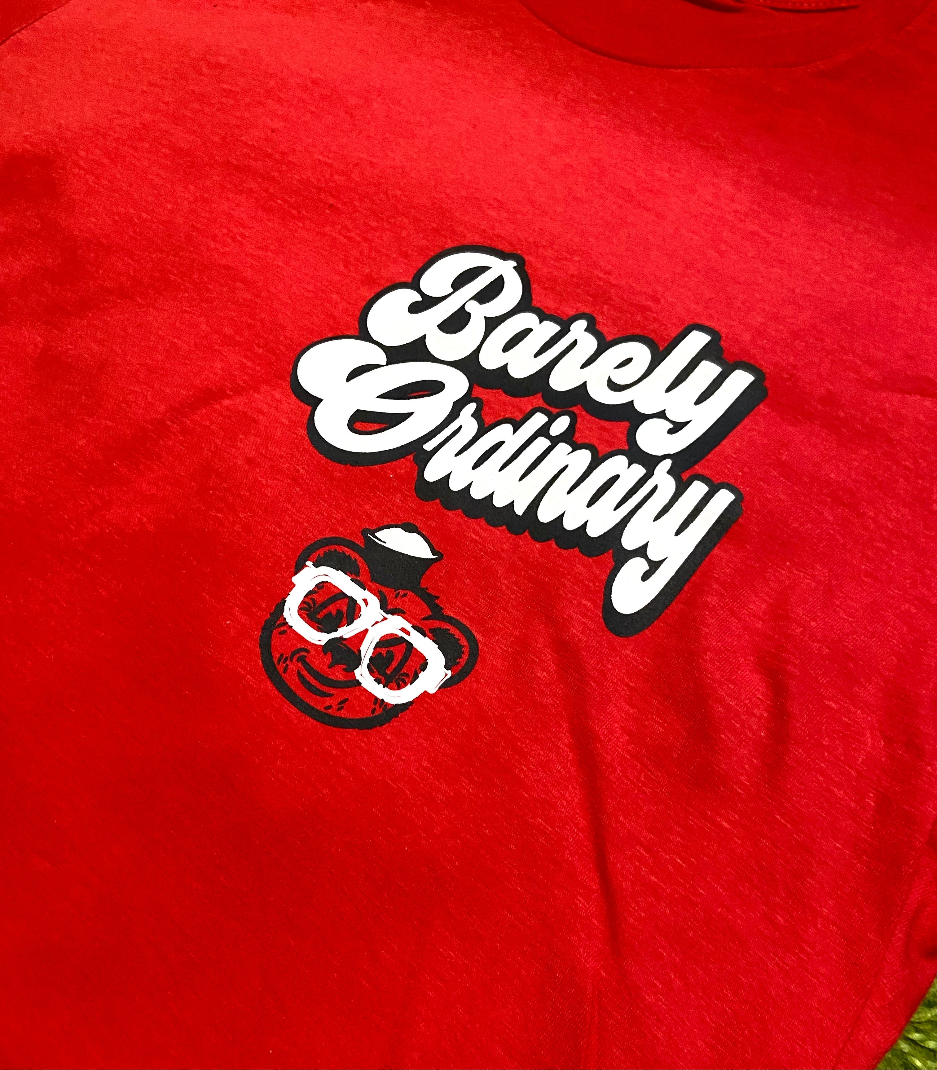 Barely "Name Tag" Tee (Red/Blk/Wht)