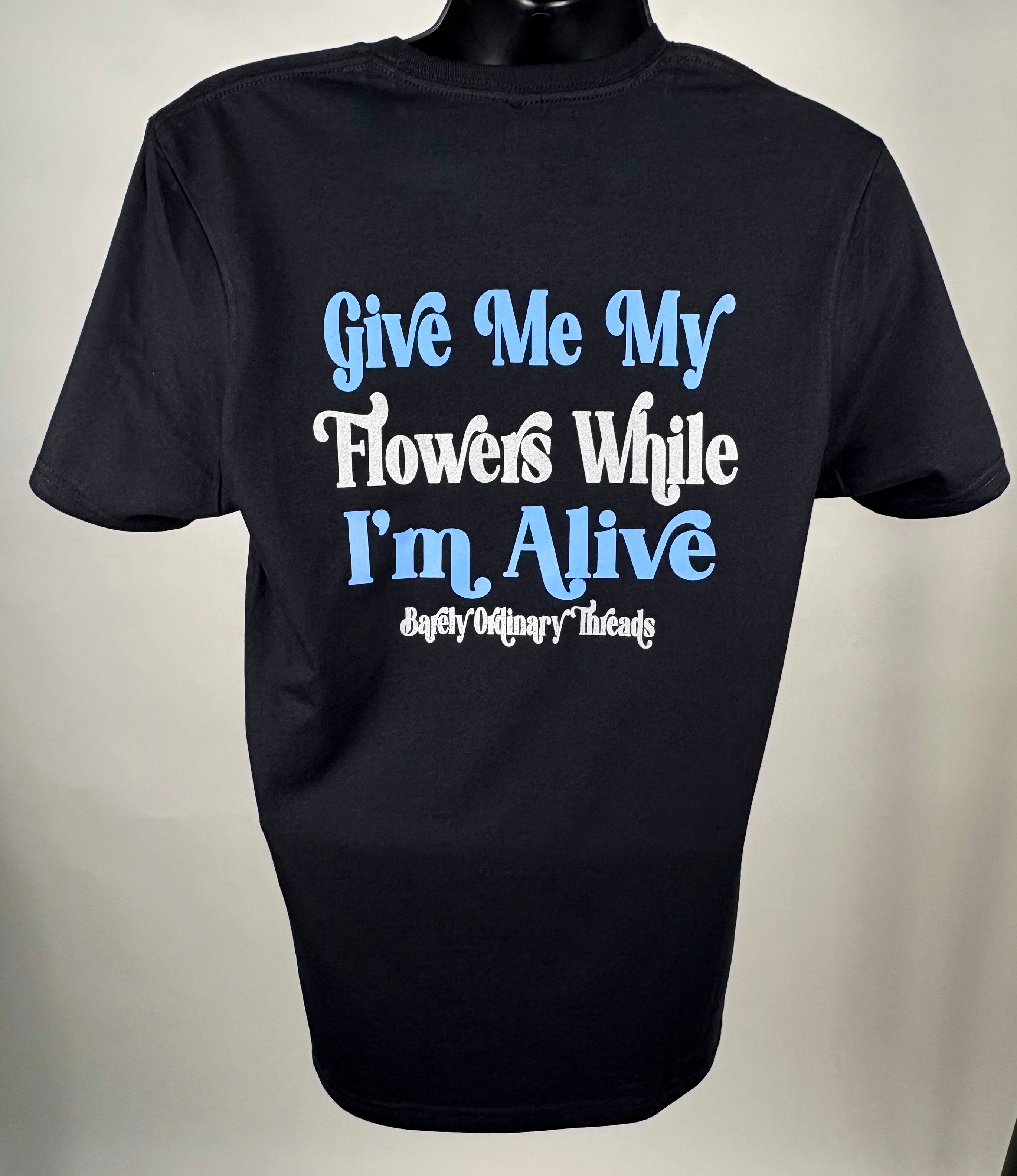 Barely "Flowers" Tee Blk (Clm/Slvr)