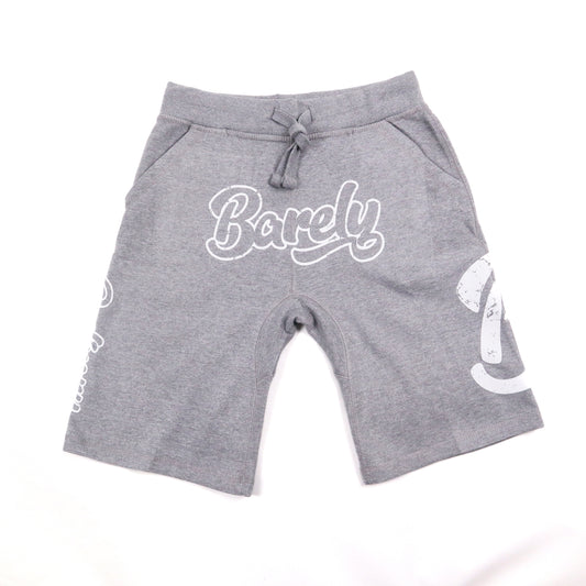 Barely "Big B" Fleece Shorts-Grey