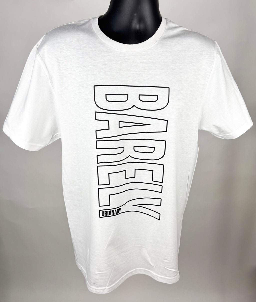 Barely Vertical Logo Outline Tee (Wht/Blk)