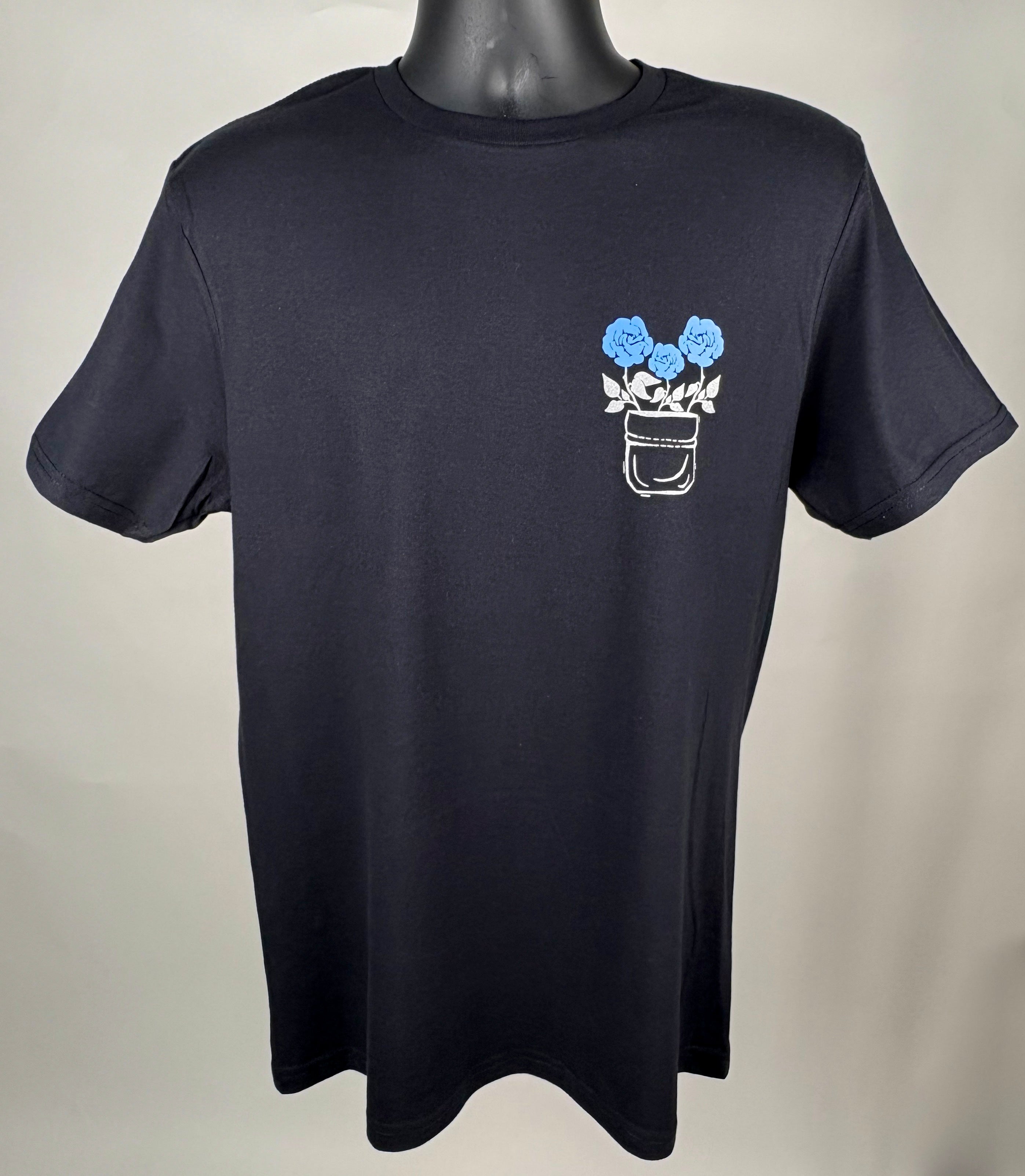 Barely "Flowers" Tee Blk (Clm/Slvr)