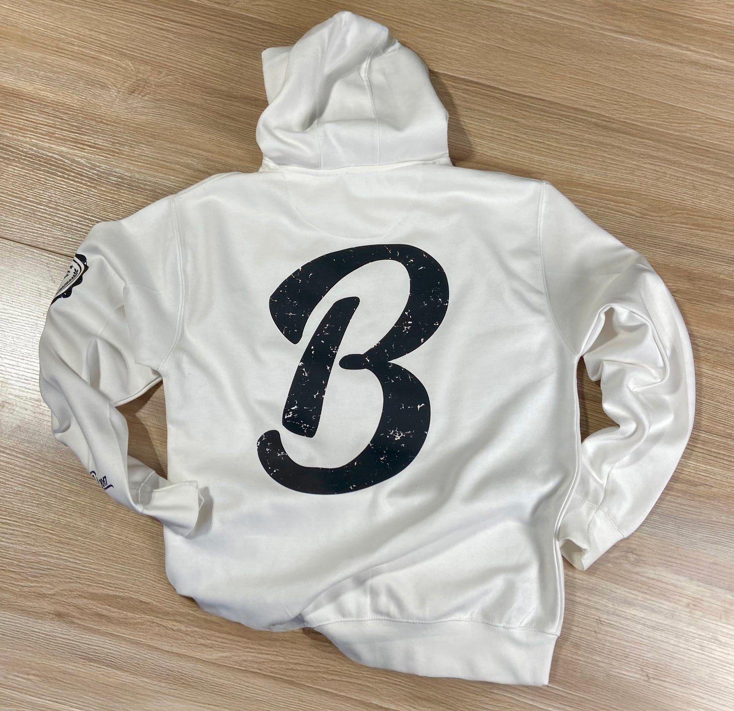 Barely "Big B" Logo Hoodie (Wht/Blk)