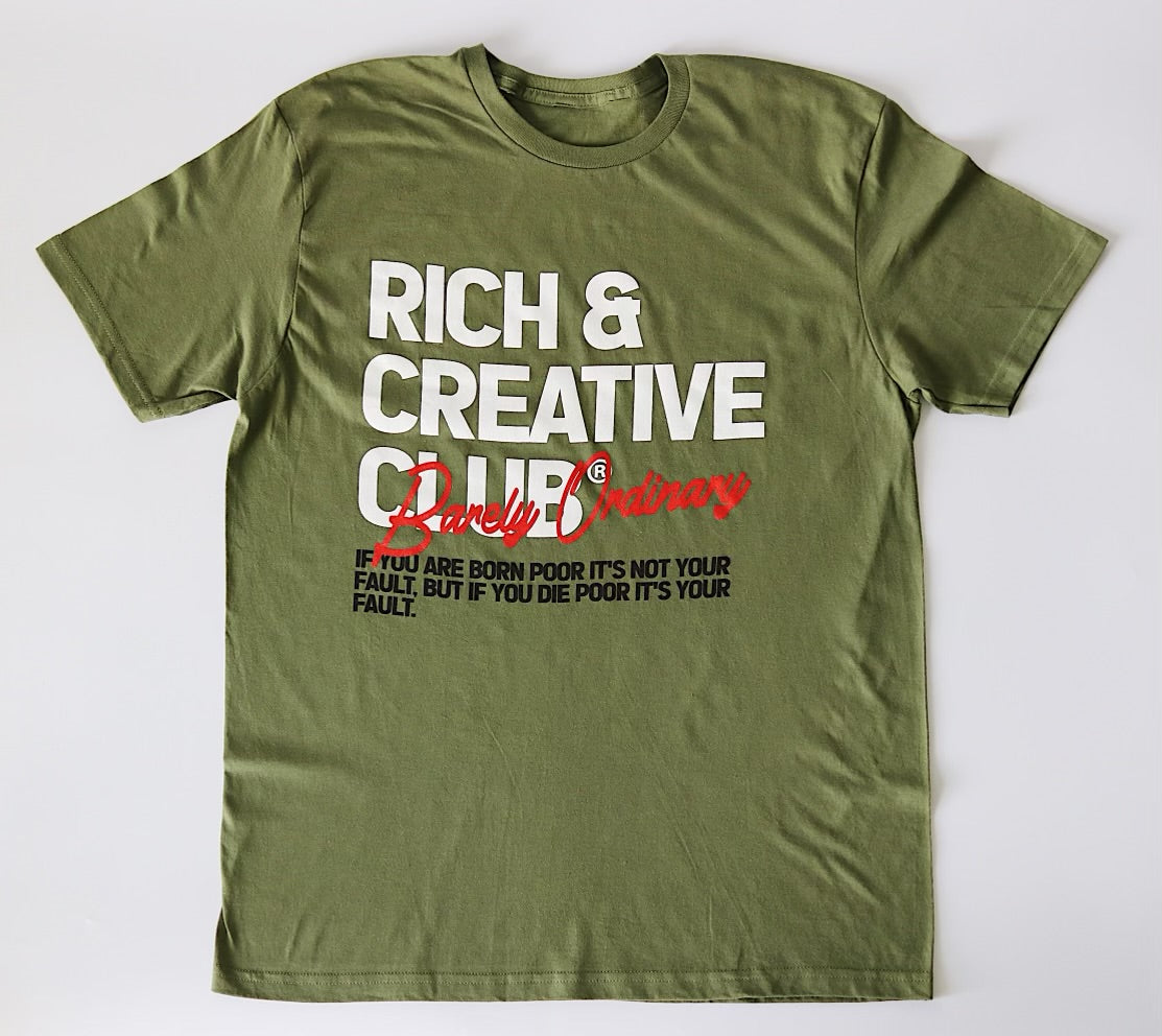 Barely "Creative Club" Tee- Olive