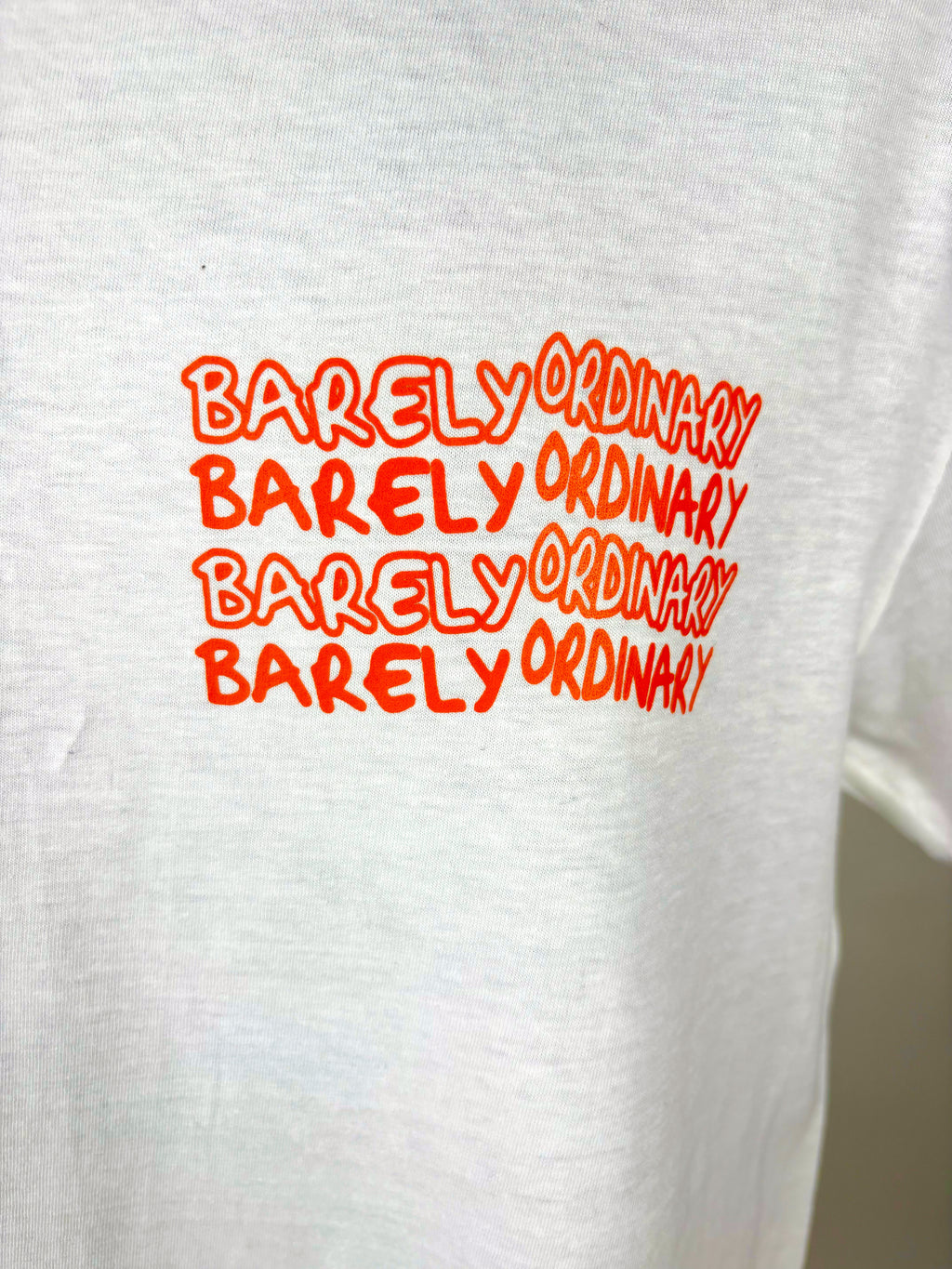 Barely "Repeat" Tee (Wht/Org)