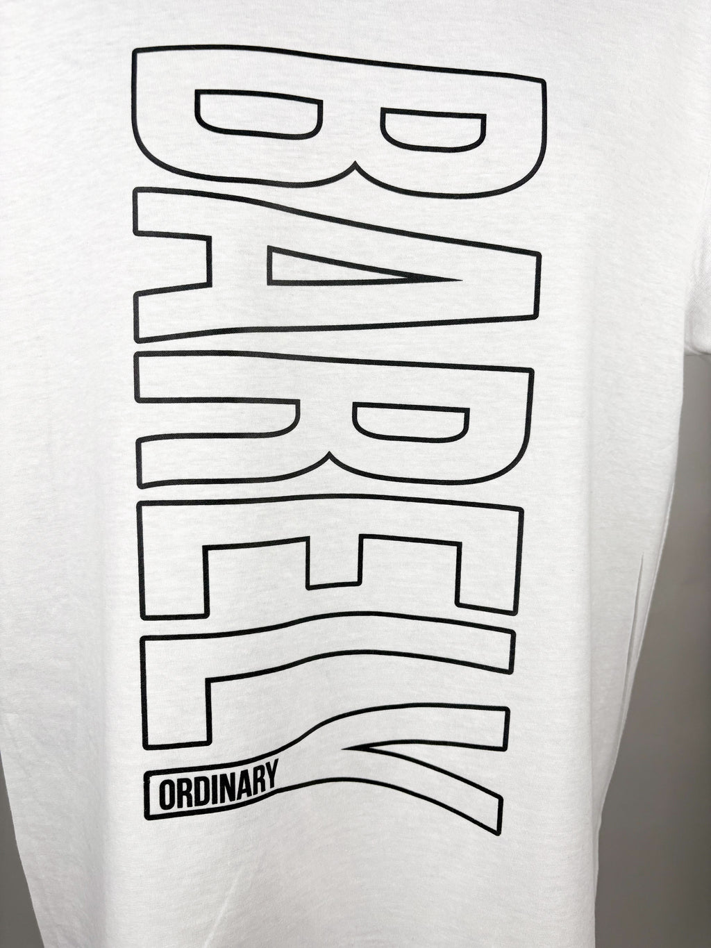 Barely Vertical Logo Outline Tee (Wht/Blk)