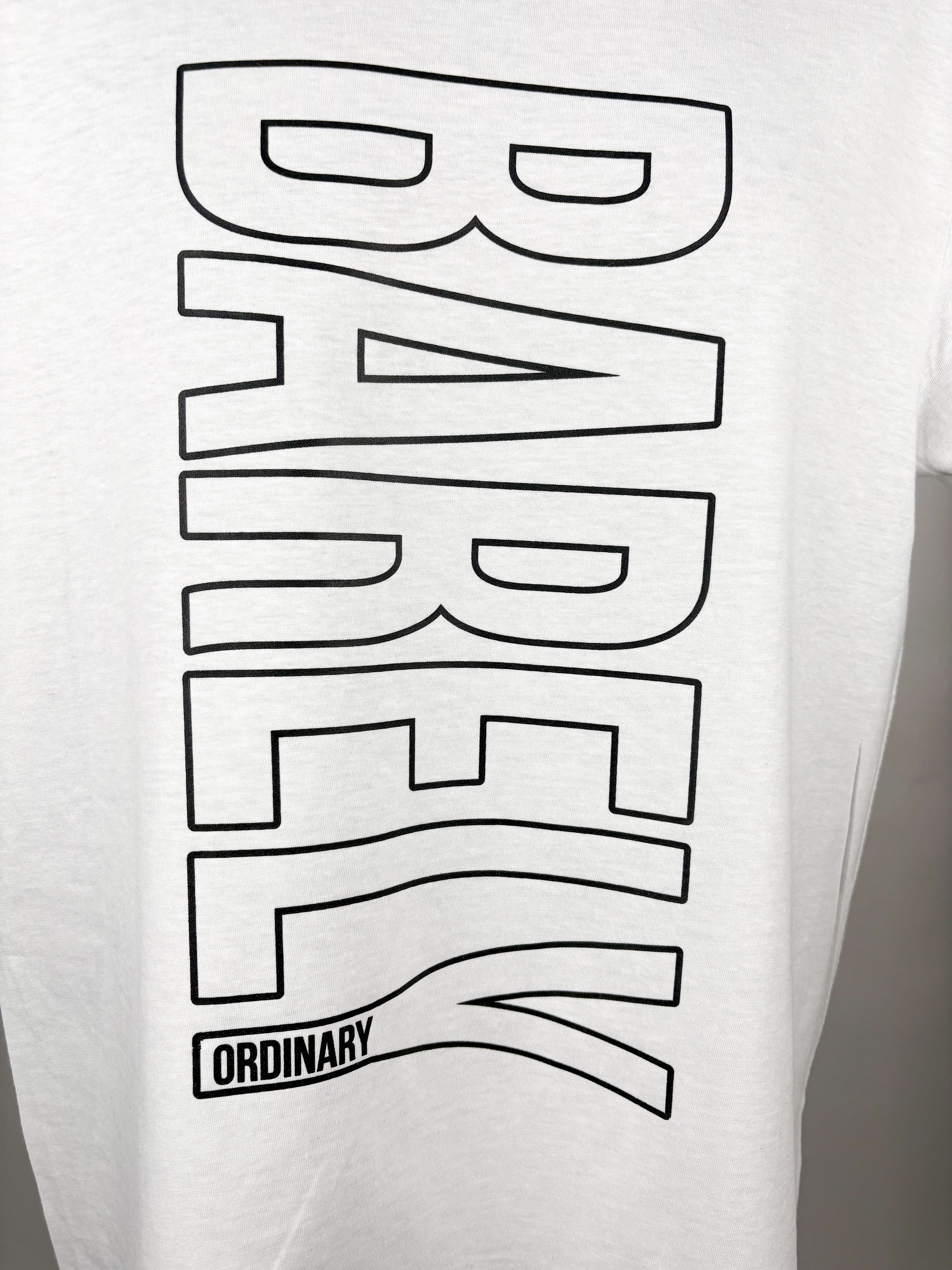 Barely Vertical Logo Outline Tee (Wht/Blk)