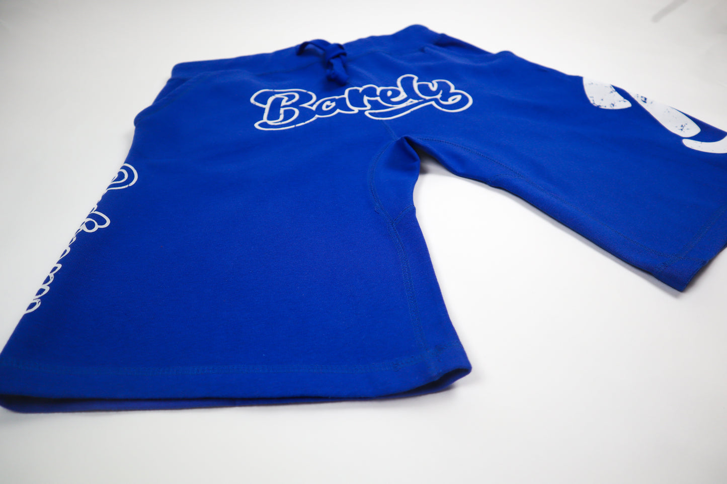 Barely "Big B" Fleece Shorts-Blue