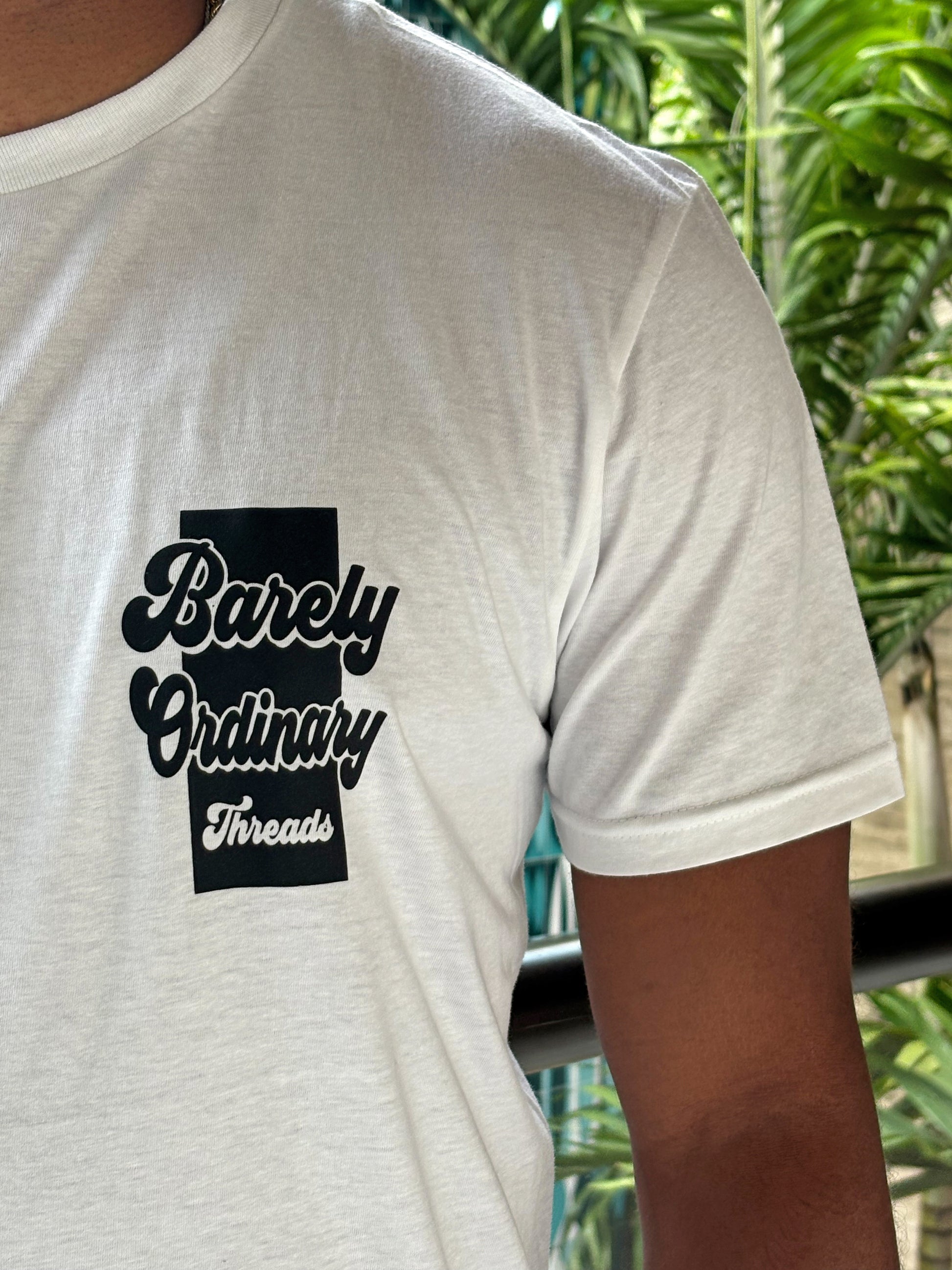 Barely "Bookmark" Tee (Wht/Blk)