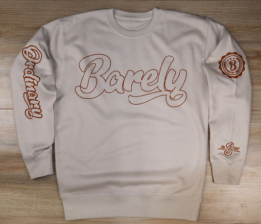 Barely "Big B" Logo Crew Neck Sweatshirt (Bn/Brw)