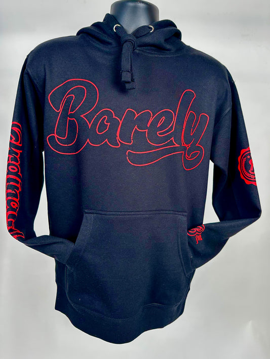 Barely "Big B" Logo Hoodie (Blk/Red)