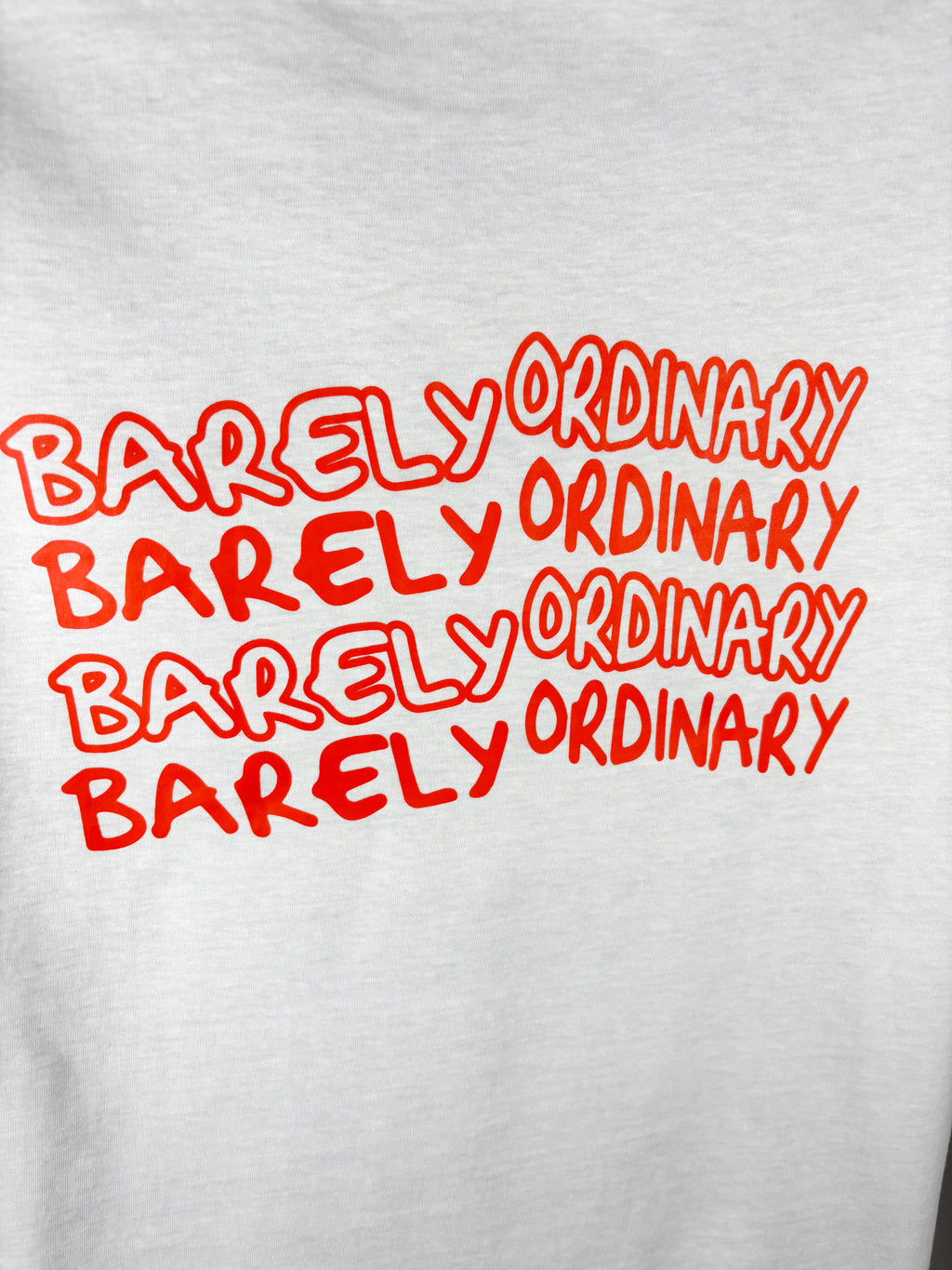 Barely "Repeat" Tee (Wht/Org)