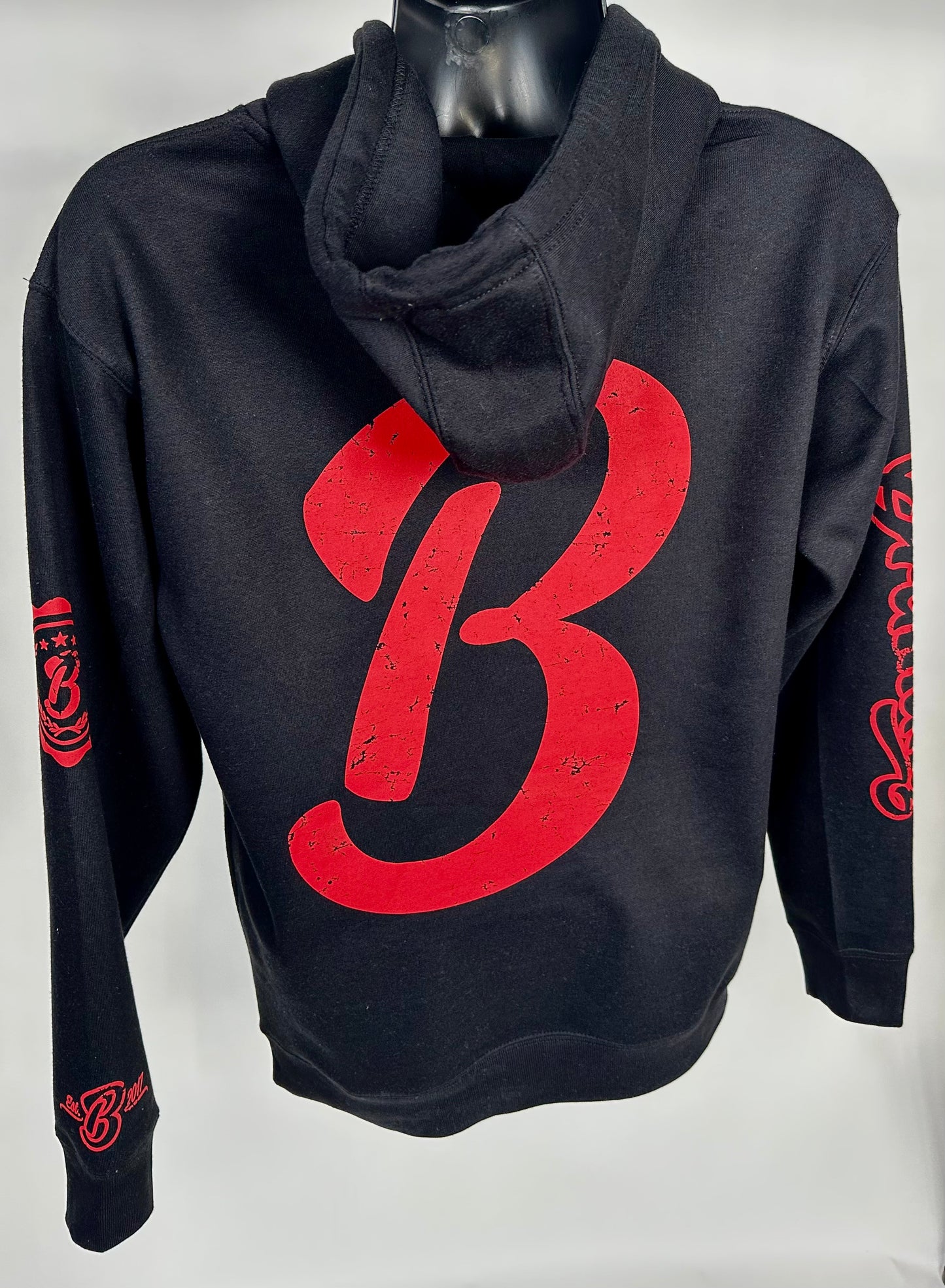 Barely "Big B" Logo Hoodie (Blk/Red)