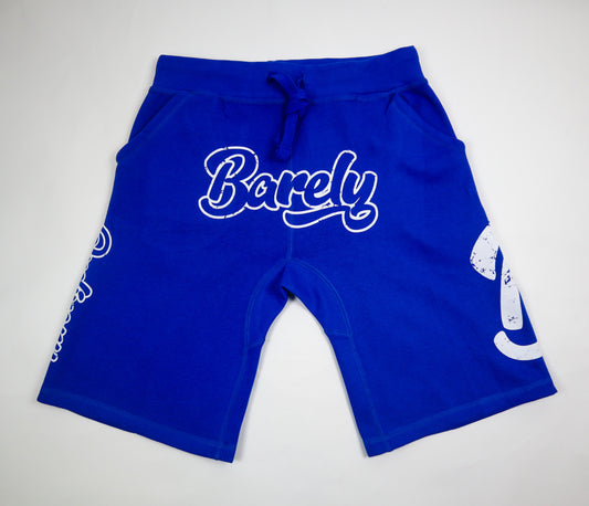 Barely "Big B" Fleece Shorts-Blue