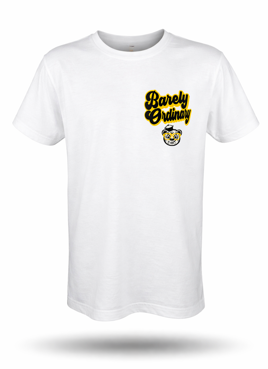 Barely "Name Tag" Tee (Wht/Blk/Maize)