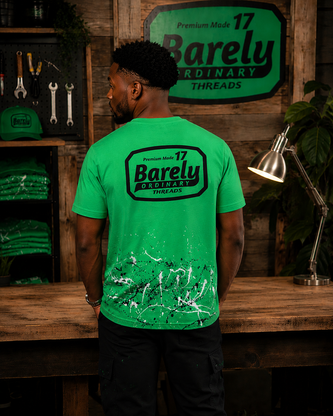 Barely "Painters" Tee - Green