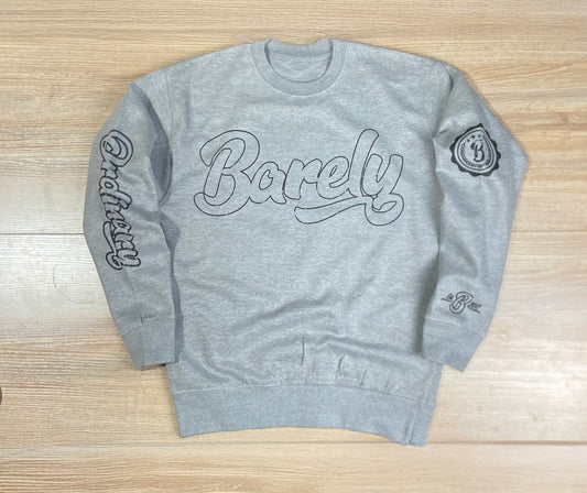 Barely "Big B" Logo Crew Neck Sweatshirt (Gry/Blk)