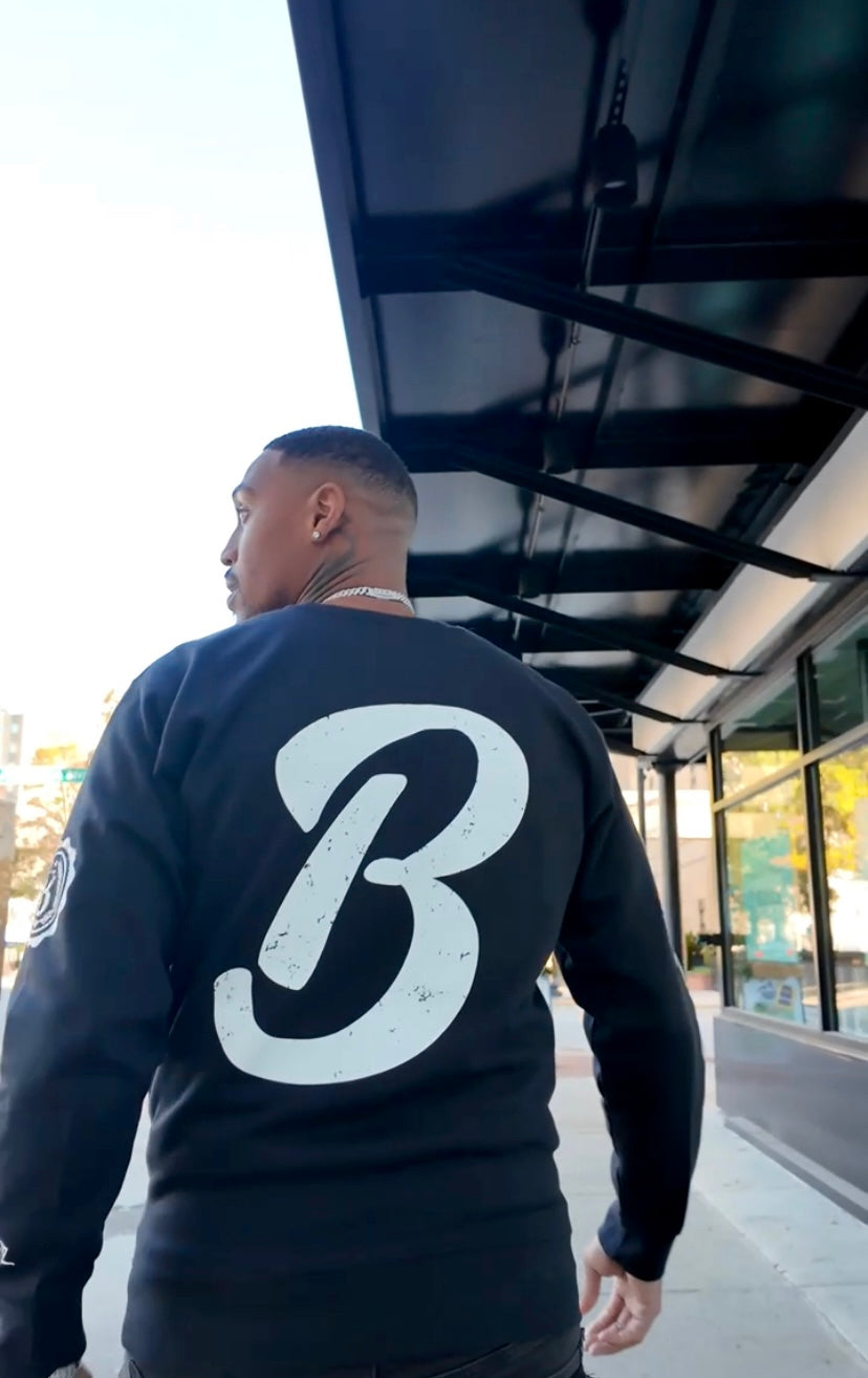 Barely "Big B" Logo Crew Neck Sweatshirt