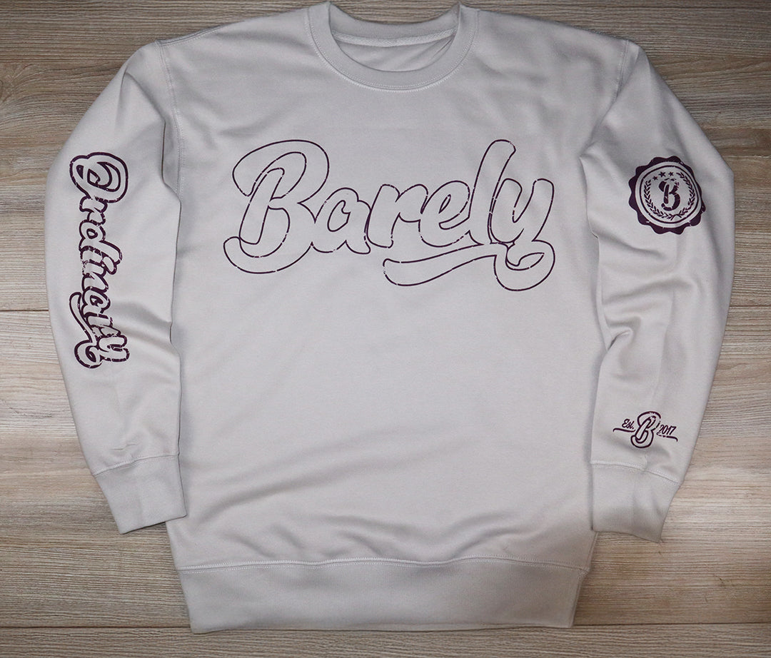 Barely "Big B" Logo Crew Neck Sweatshirt (Bn/EgPlnt)