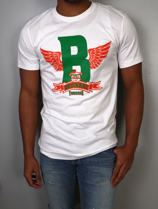 Barely "Winged B" Tee (Grn/Org)