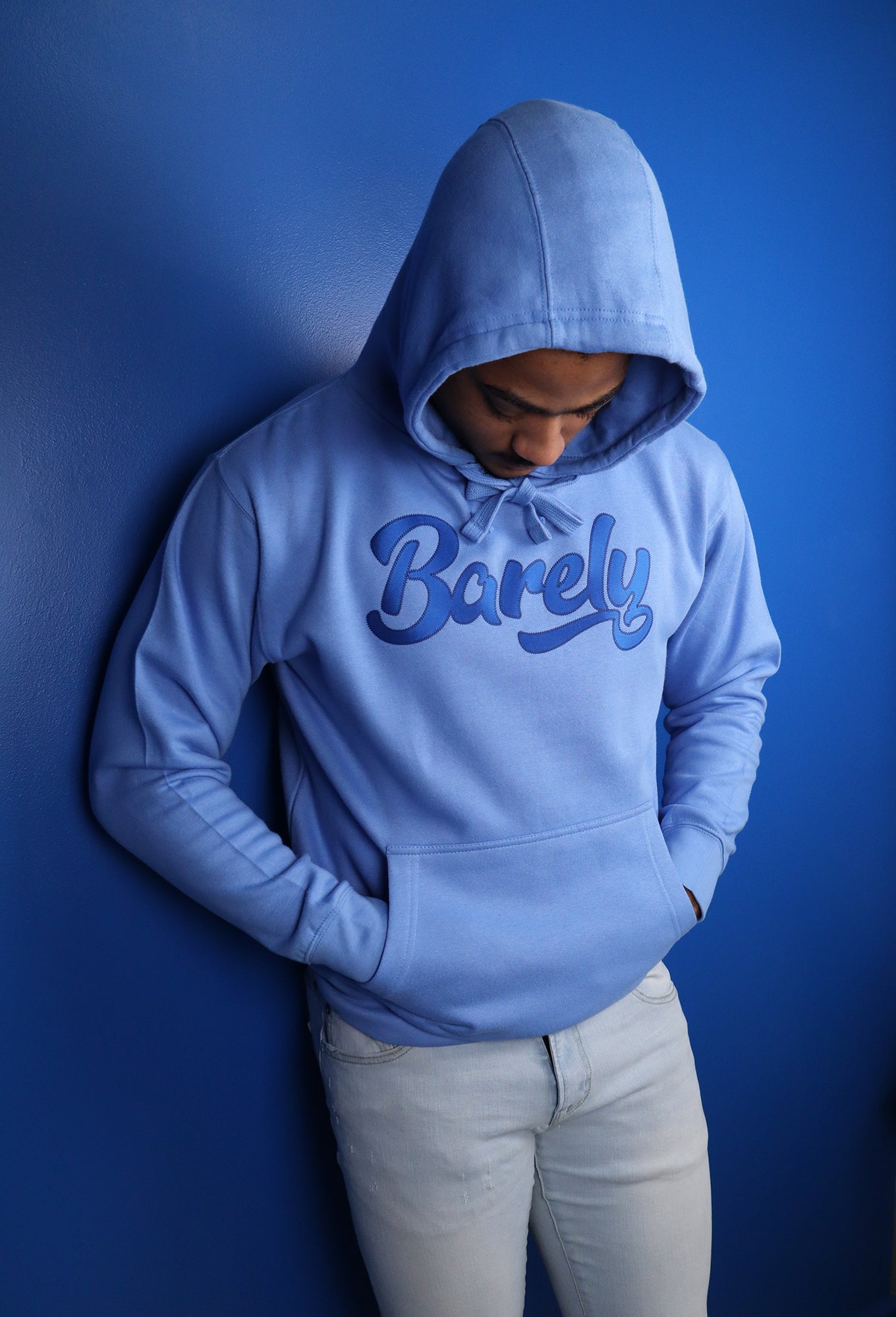 Barely "Script" Logo Hoodie (Col/Ryl)