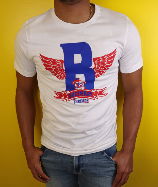 Barely "Winged B" Tee (Ryl/Red)
