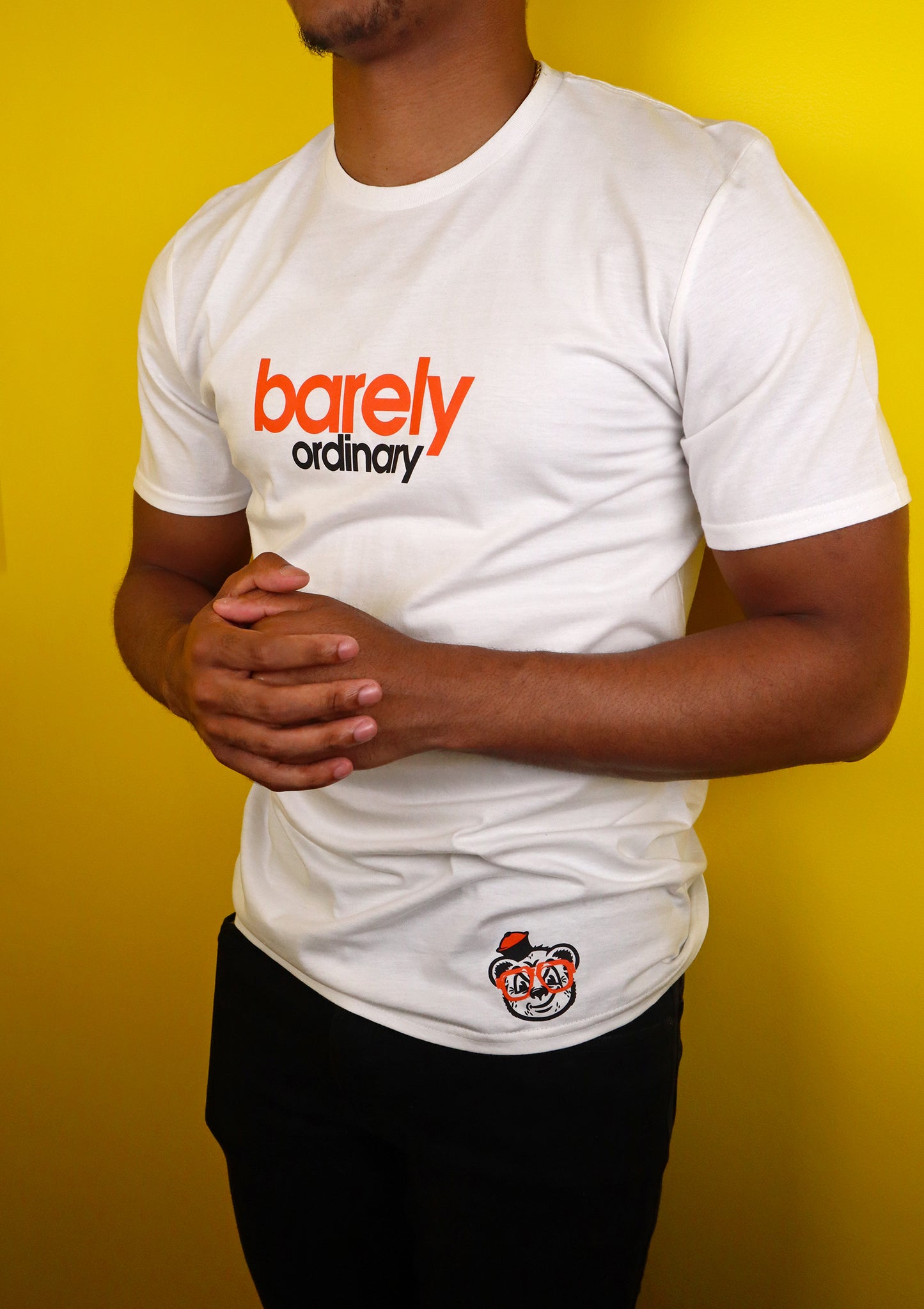 Barely "Stamped" Logo Tee (Org/Blk)