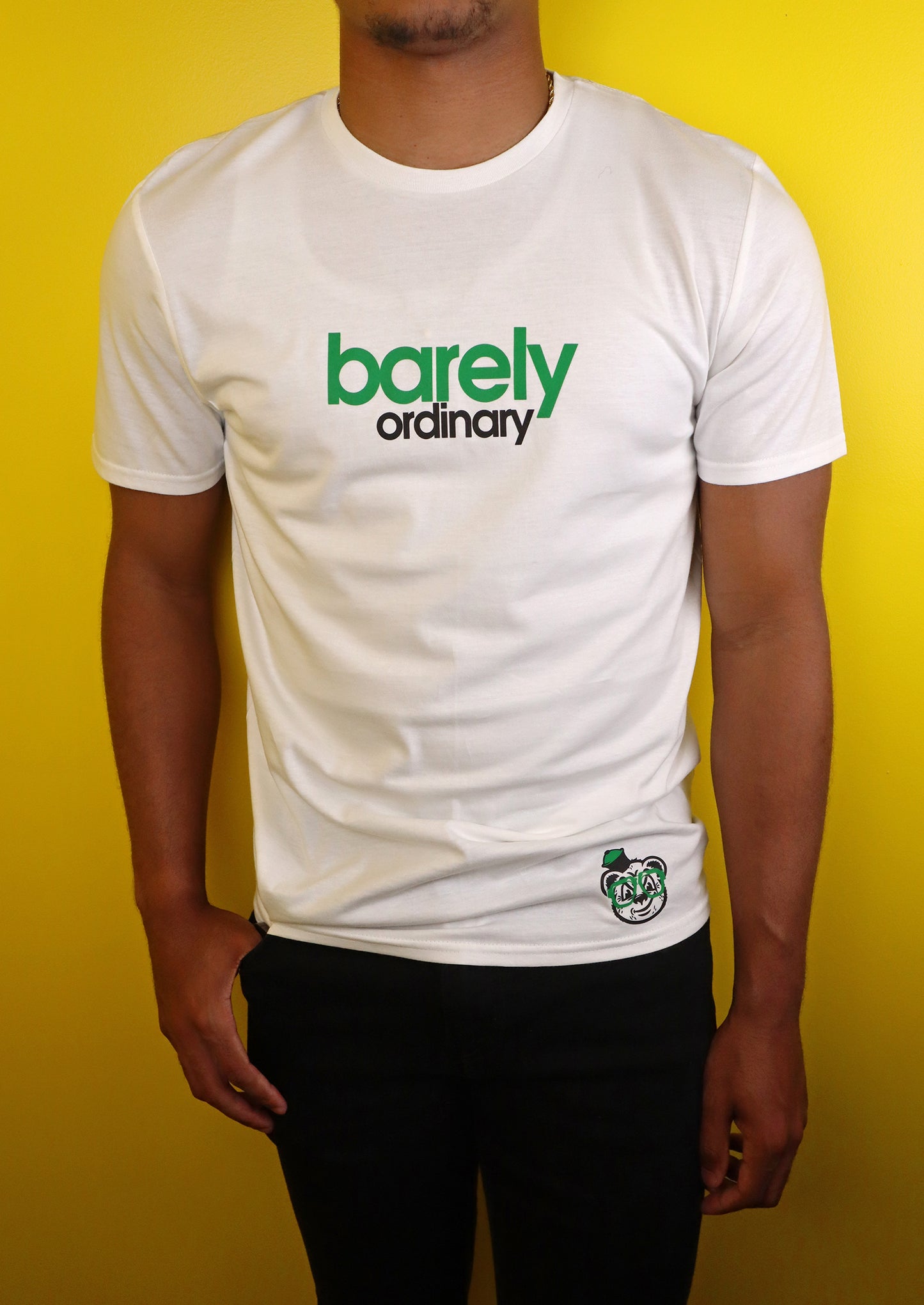 Barely "Stamped" Logo Tee (Grn/Blk)