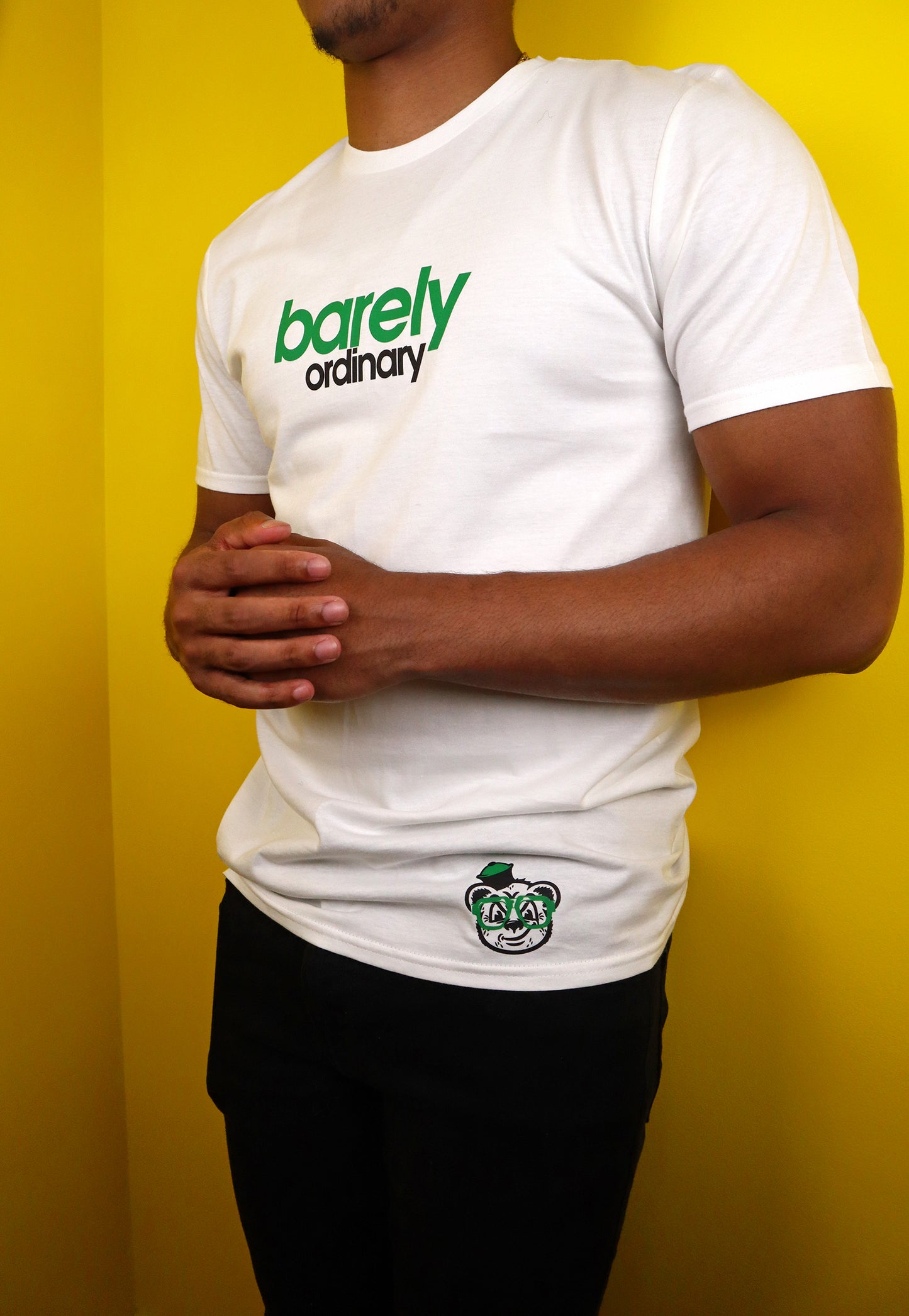 Barely "Stamped" Logo Tee (Grn/Blk)