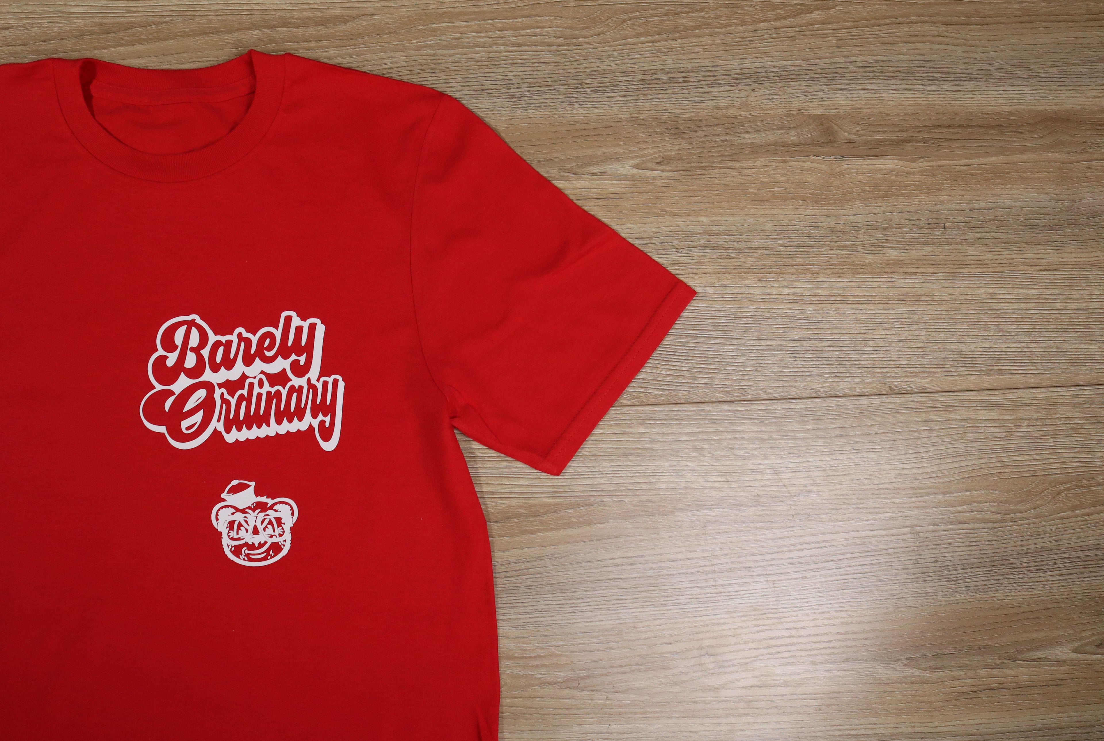 Barely "Name Tag" Tee (Red/Wht)