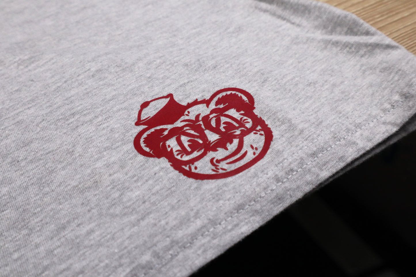 Barely "Stamped" Logo Tee (Gry/Burg)