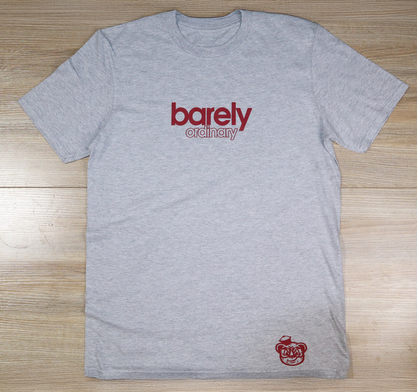 Barely "Stamped" Logo Tee (Gry/Burg)