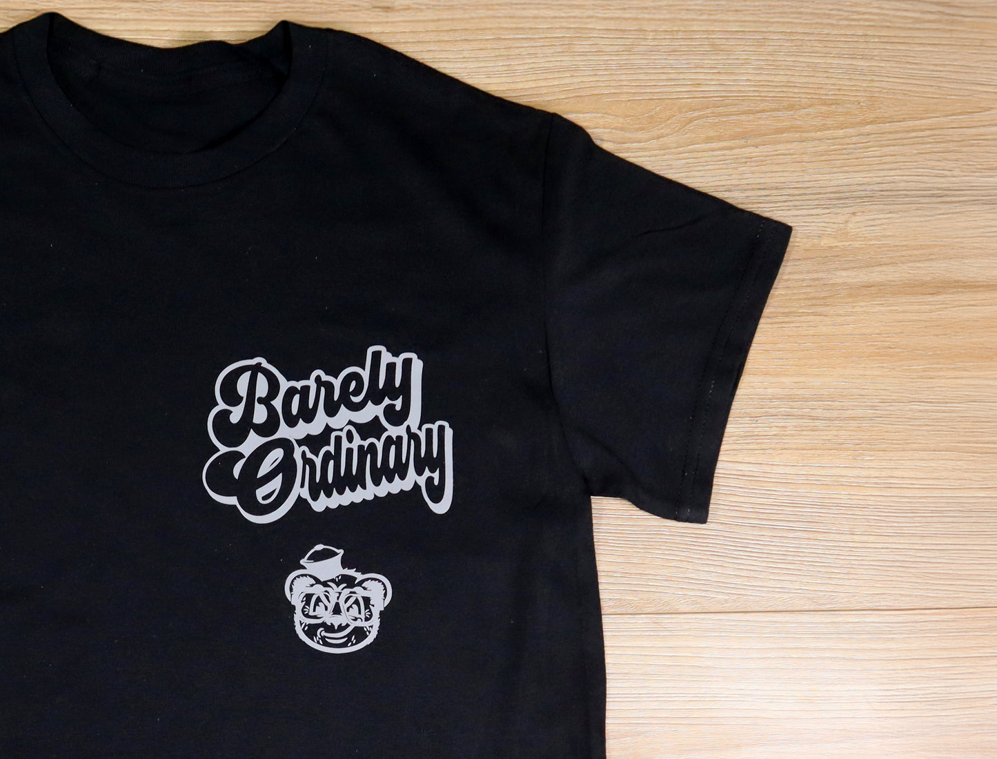 Barely "Name Tag" Tee (Blk/Gry)