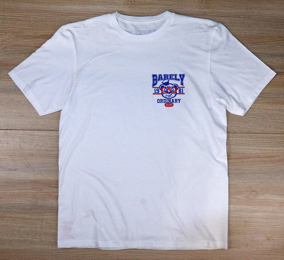 Barely "Bears" Tee (Wht/Red/Blu)