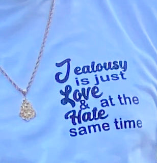 Barely "Jealousy" Tee (Wht/Blk) (Copy)