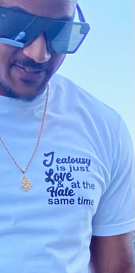 Barely "Jealousy" Tee (Wht/Blk) (Copy)