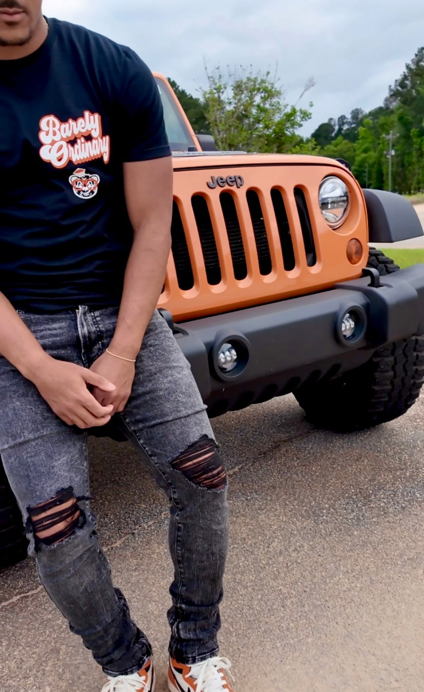 Barely "Name Tag" Tee (Blk/Org/Wht)